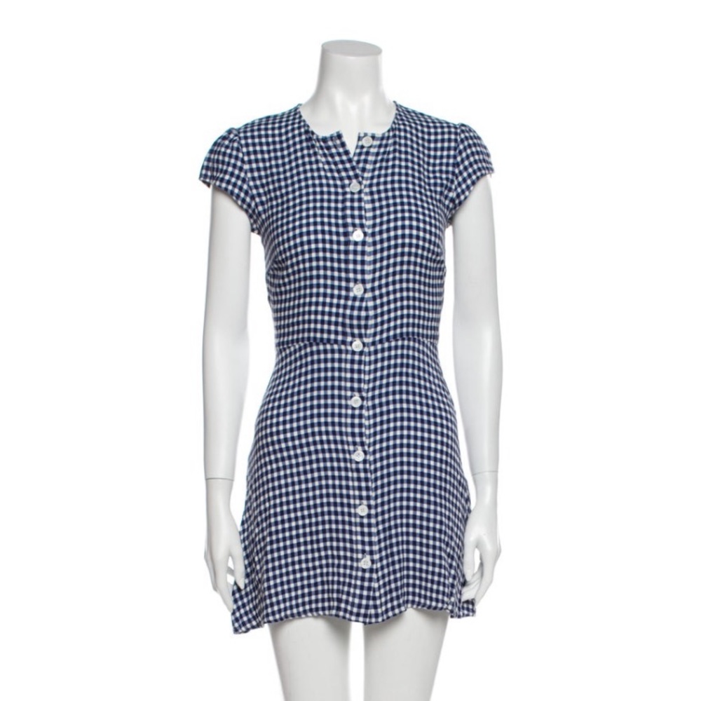 Reformation Plaid Print Mini Dress